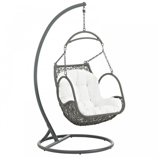 Arbor Outdoor Patio Wood Swing Chair, White
