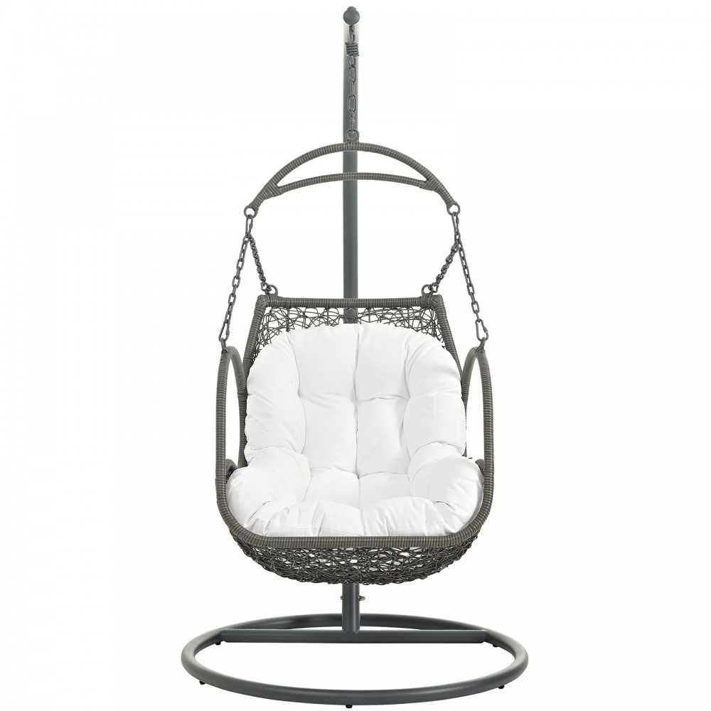 Arbor Outdoor Patio Wood Swing Chair, White