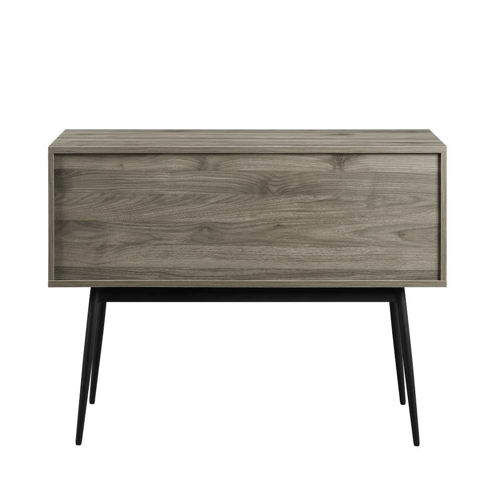 Archer 42" 2 Door Bar Cabinet with Bottle Storage - Slate Gray