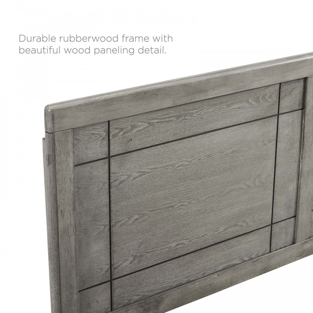 Archie Full Wood Headboard, Gray