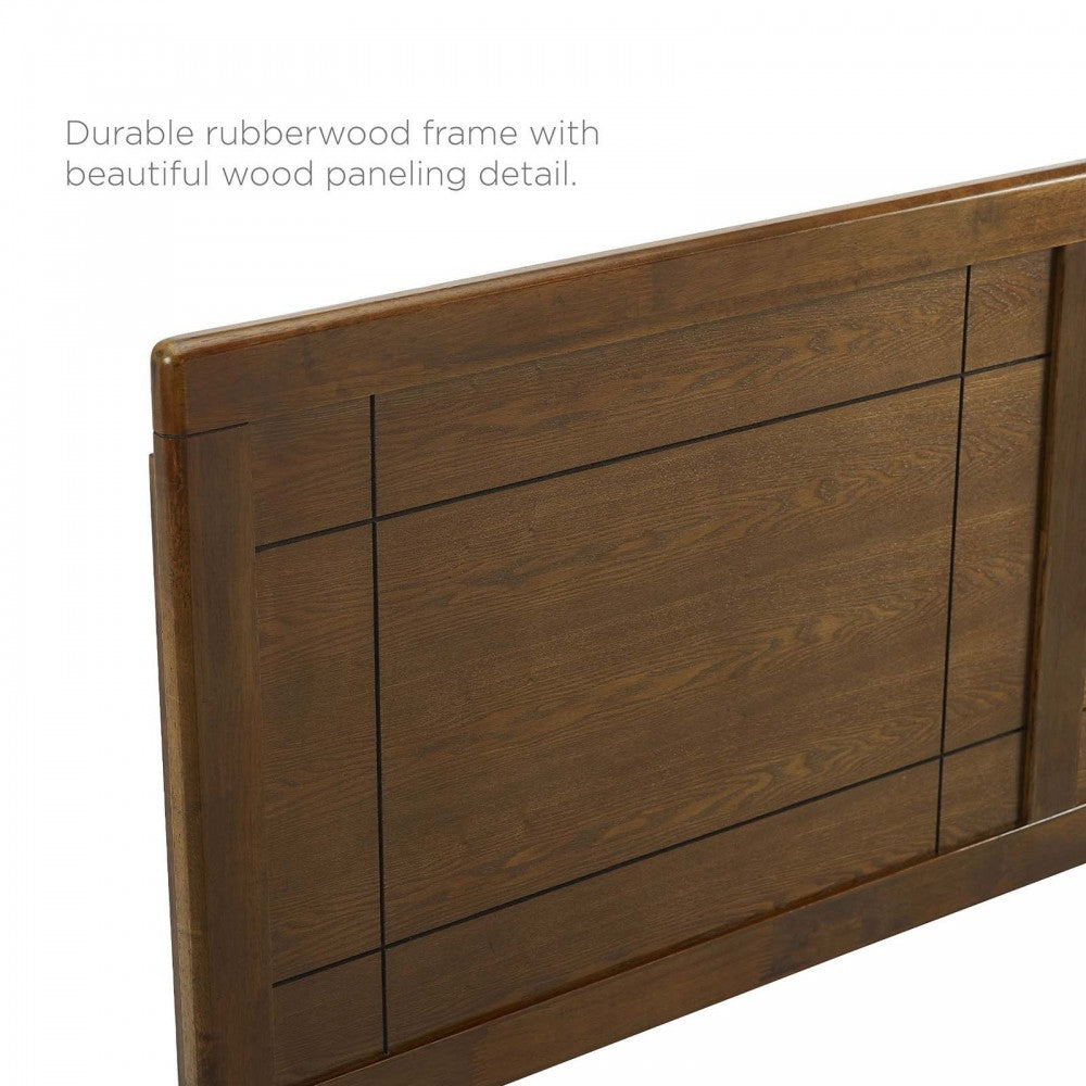 Archie King Wood Headboard, Walnut