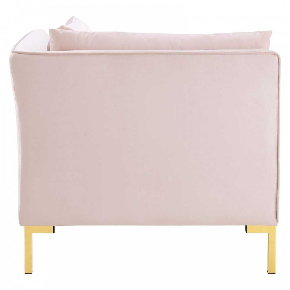Ardent 4-Seater Performance Velvet Sofa, Pink