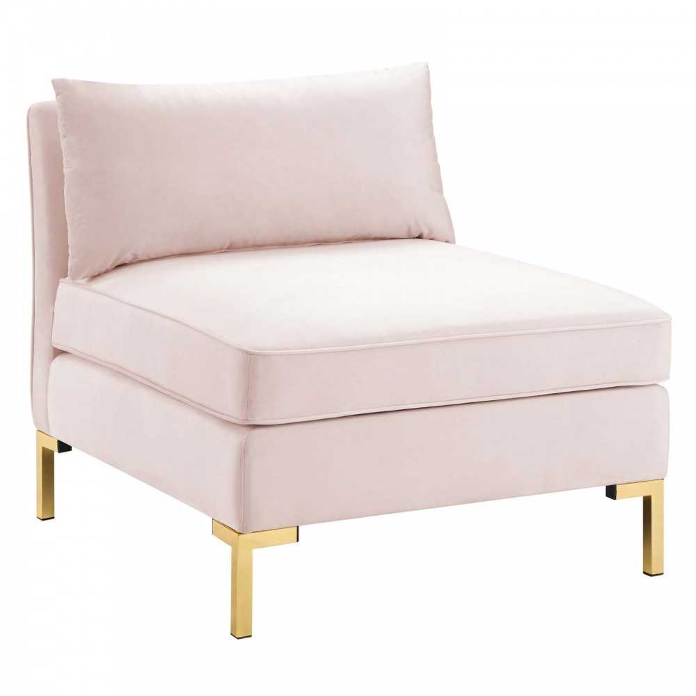 Ardent 4-Seater Performance Velvet Sofa, Pink