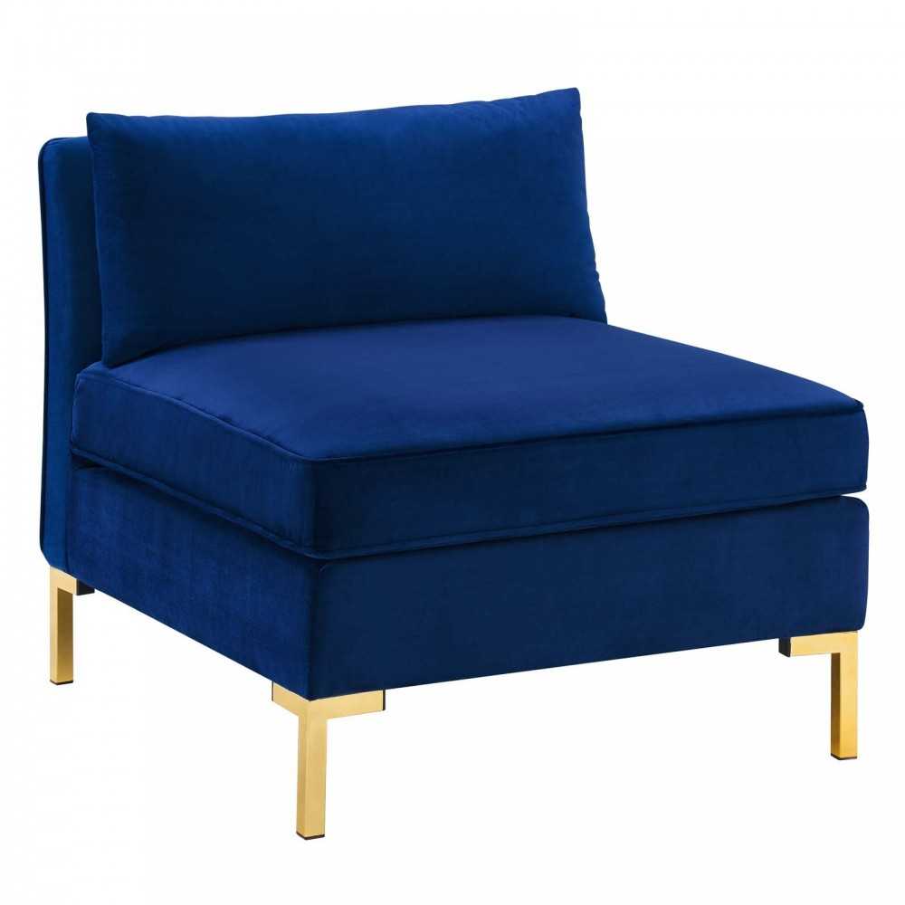 Ardent 5-Piece Performance Velvet Sectional Sofa, Navy, EEI-4273-NAV