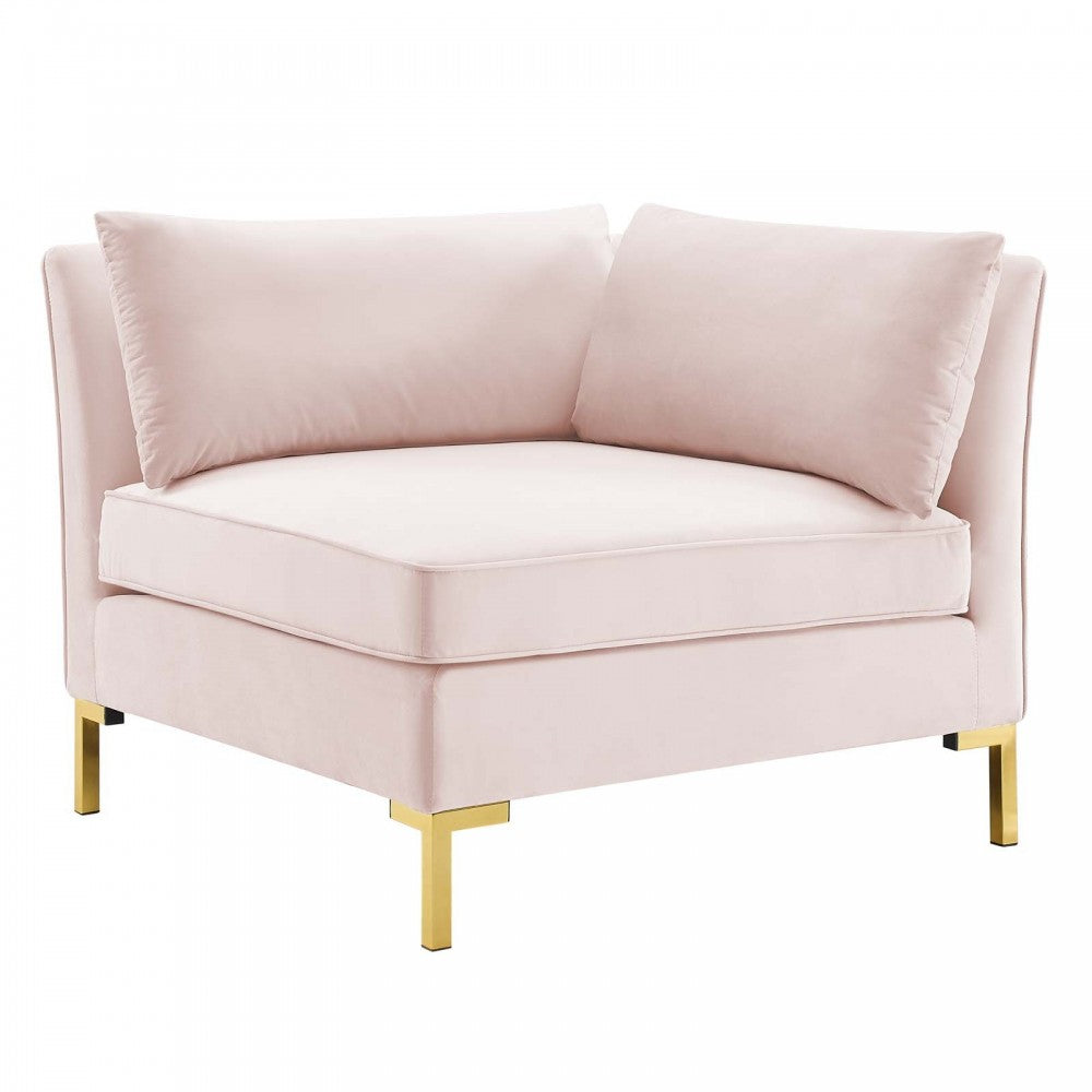Ardent 5-Piece Performance Velvet Sectional Sofa, Pink, EEI-4276-PNK