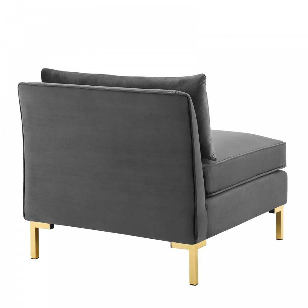 Ardent 5-Piece Performance Velvet Sectional Sofa, Gray, EEI-4273-GRY