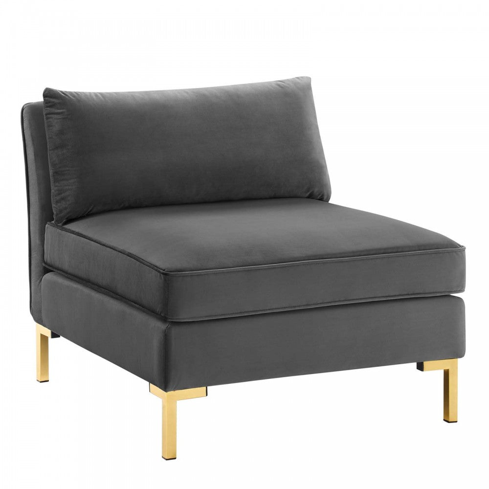 Ardent 6-Piece Performance Velvet Sectional Sofa, Gray, EEI-4272-GRY
