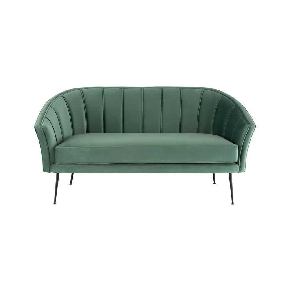 Aria Moss Fabric Double Seat Sofa