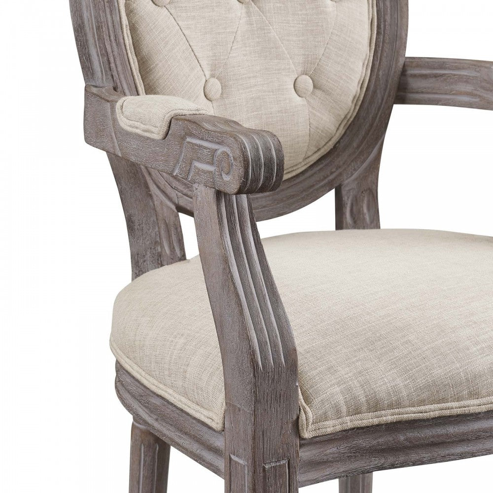 Arise Vintage French Dining Armchair, Beige