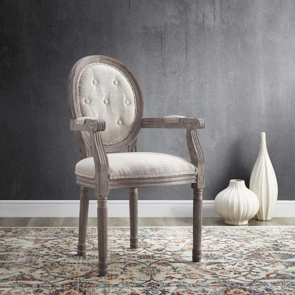 Arise Vintage French Dining Armchair, Beige
