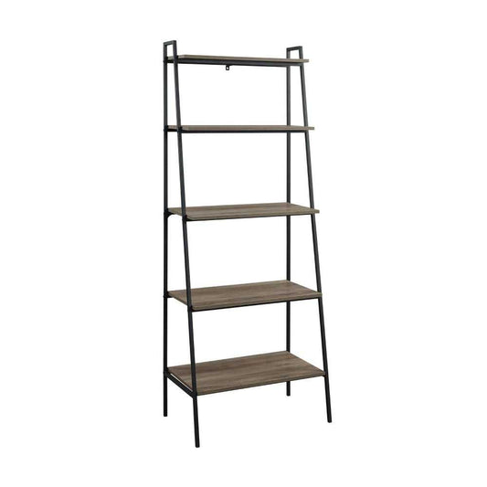Arlo 72" Industrial Modern Ladder Bookshelf - Gray Wash