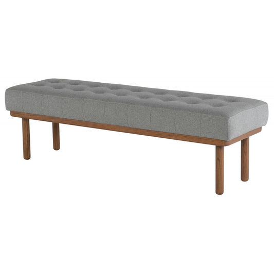Arlo Light Gray Fabric Occasional Bench