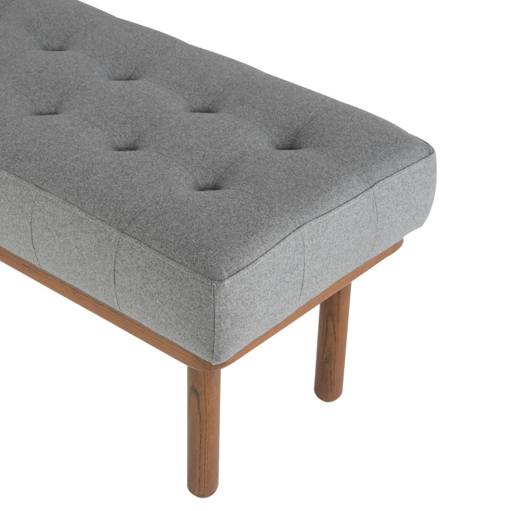 Arlo Light Gray Fabric Occasional Bench