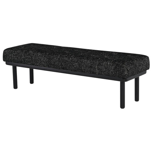 Arlo Salt & Pepper Fabric Occasional Bench