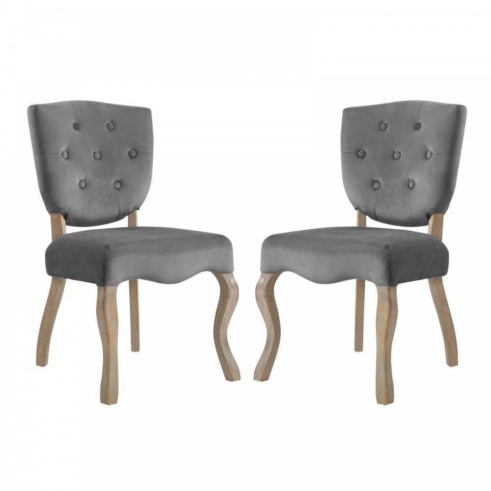 Array Dining Side Chair Set of 2, Gray
