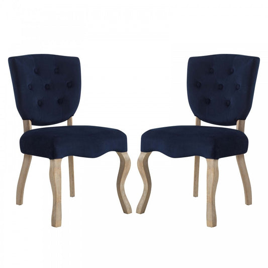 Array Dining Side Chair Set of 2, Midnight Blue