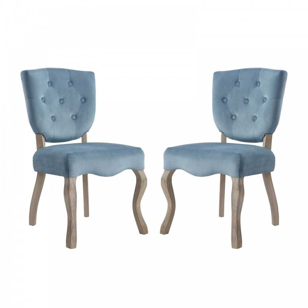 Array Dining Side Chair Set of 2, Sea Blue