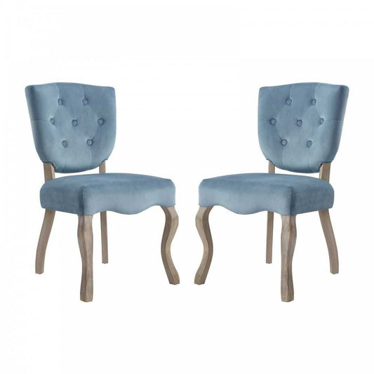 Array Dining Side Chair Set of 2, Sea Blue