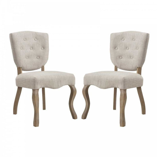 Array Dining Side Chair Set of 2, Beige