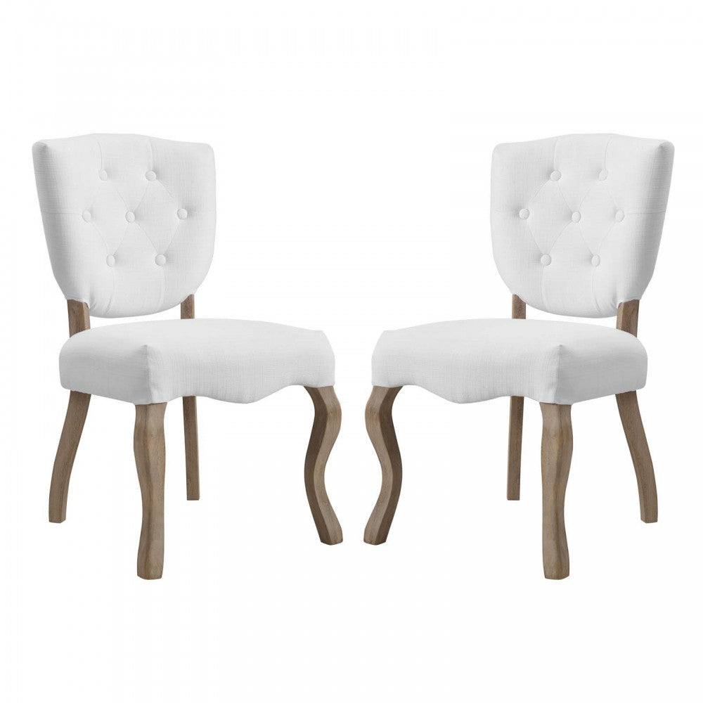 Array Dining Side Chair Set of 2, White