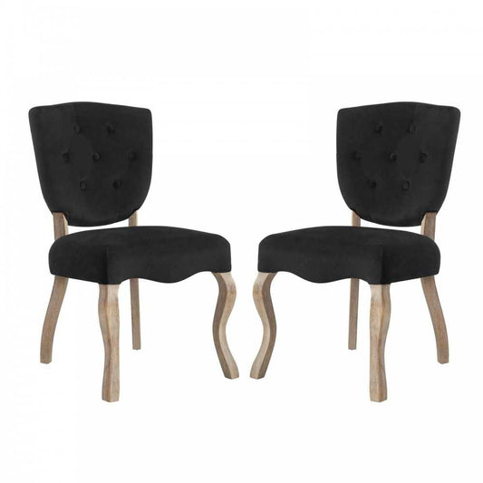 Array Dining Side Chair Set of 2, Black