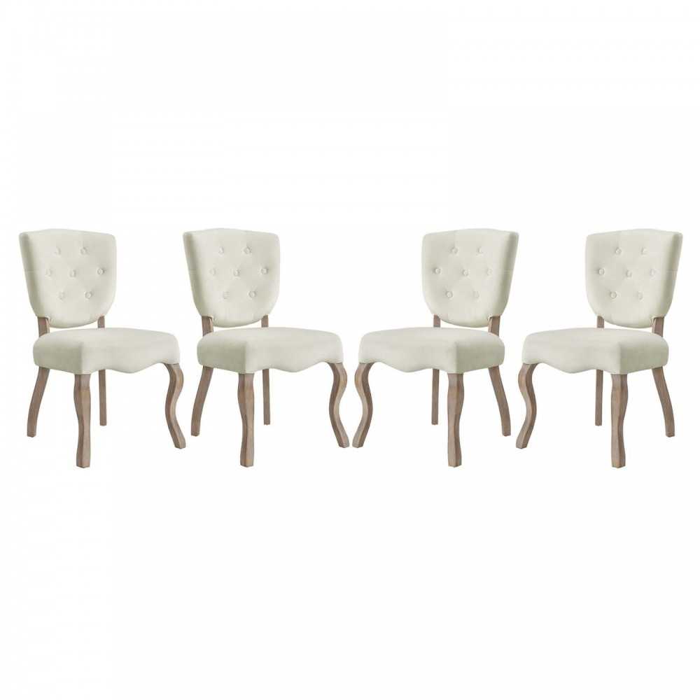 Array Dining Side Chair Set of 4, Ivory