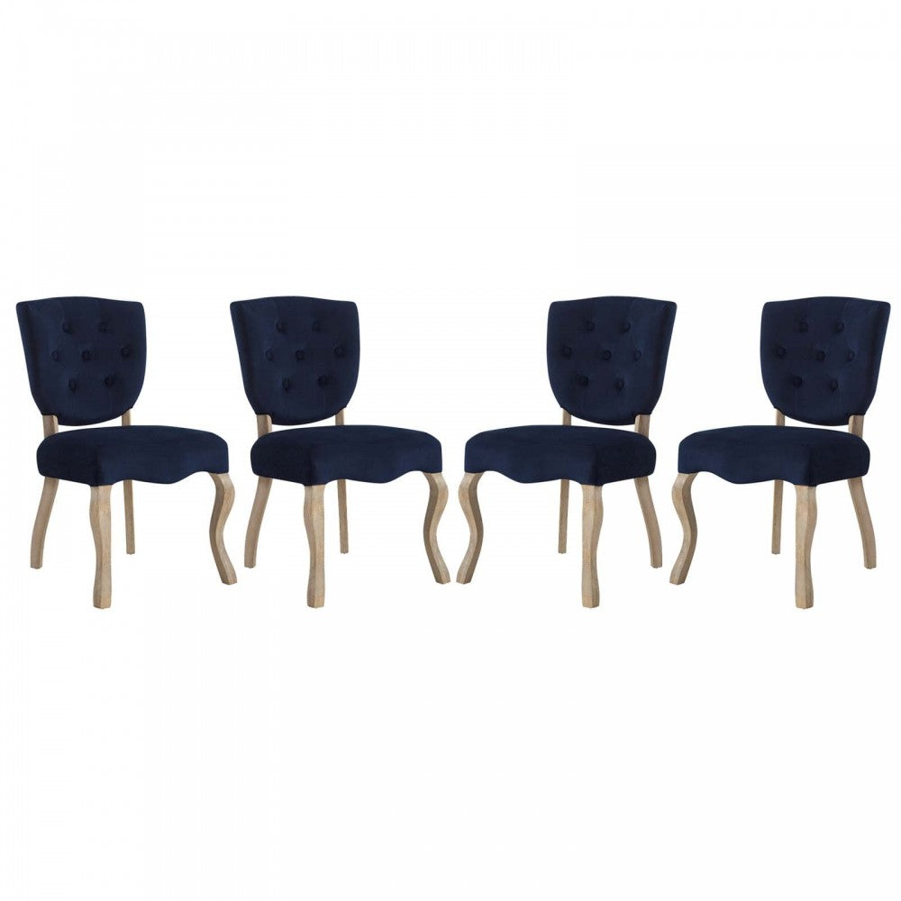 Array Dining Side Chair Set of 4, Midnight Blue