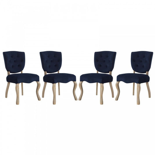 Array Dining Side Chair Set of 4, Midnight Blue