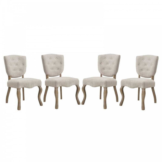 Array Dining Side Chair Set of 4, Beige