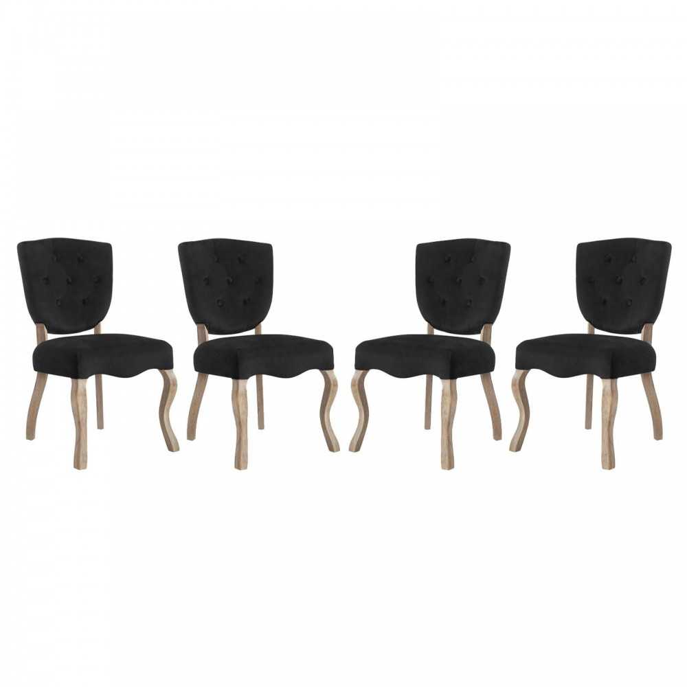 Array Dining Side Chair Set of 4, Black