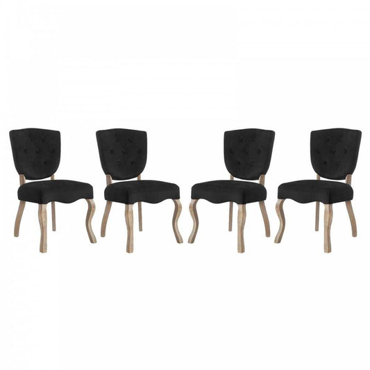 Array Dining Side Chair Set of 4, Black