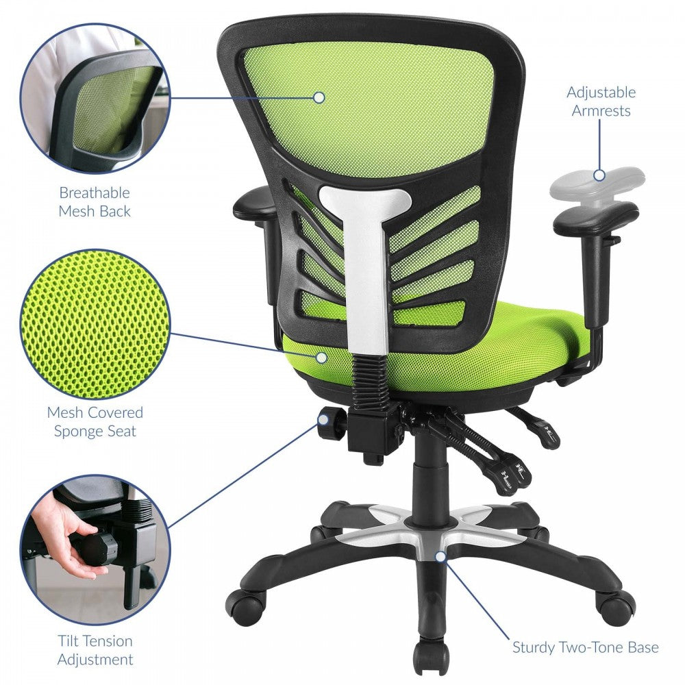 Articulate Mesh Office Chair, Green