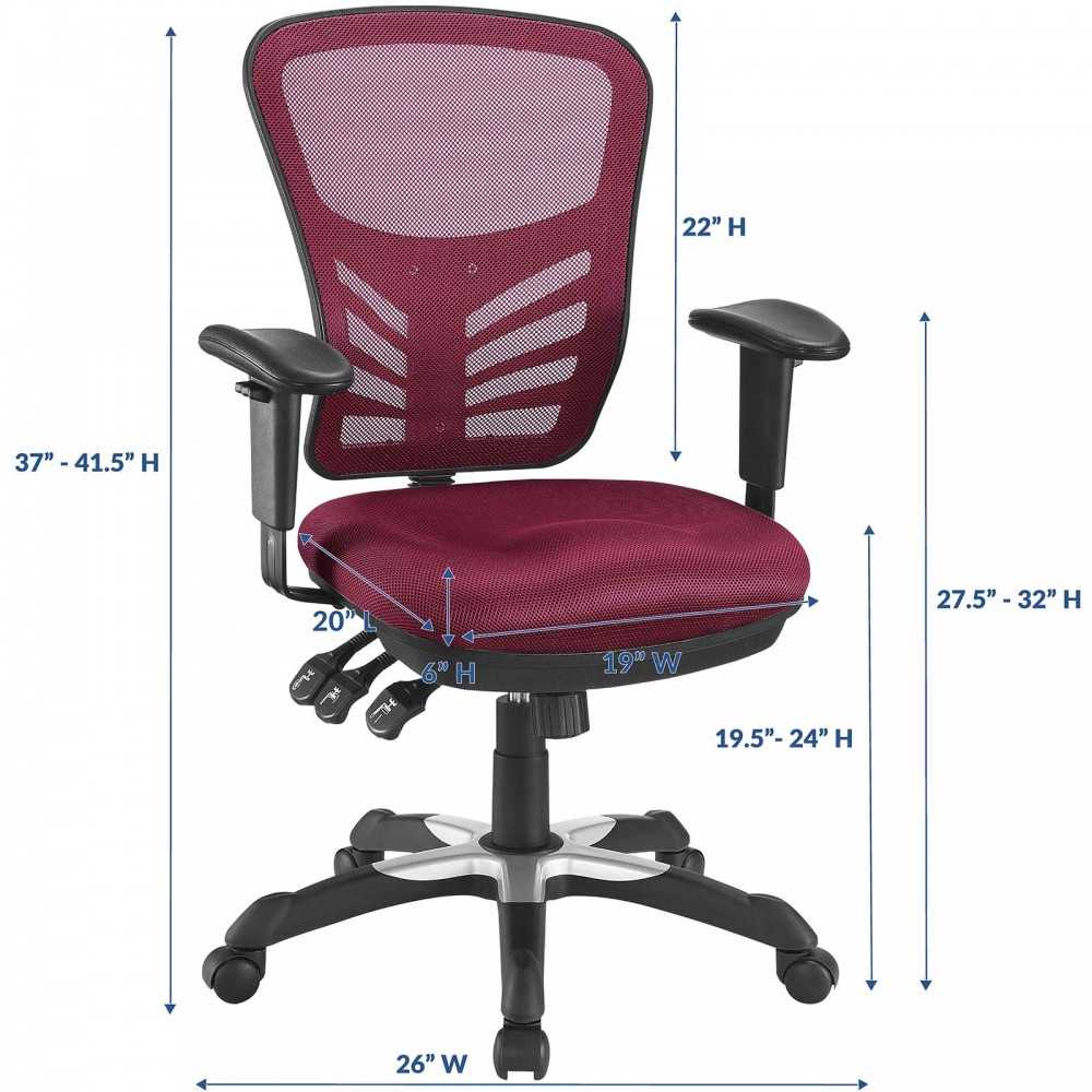 Articulate Mesh Office Chair, Red