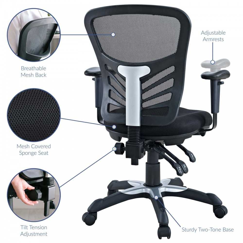 Articulate Mesh Office Chair, Black