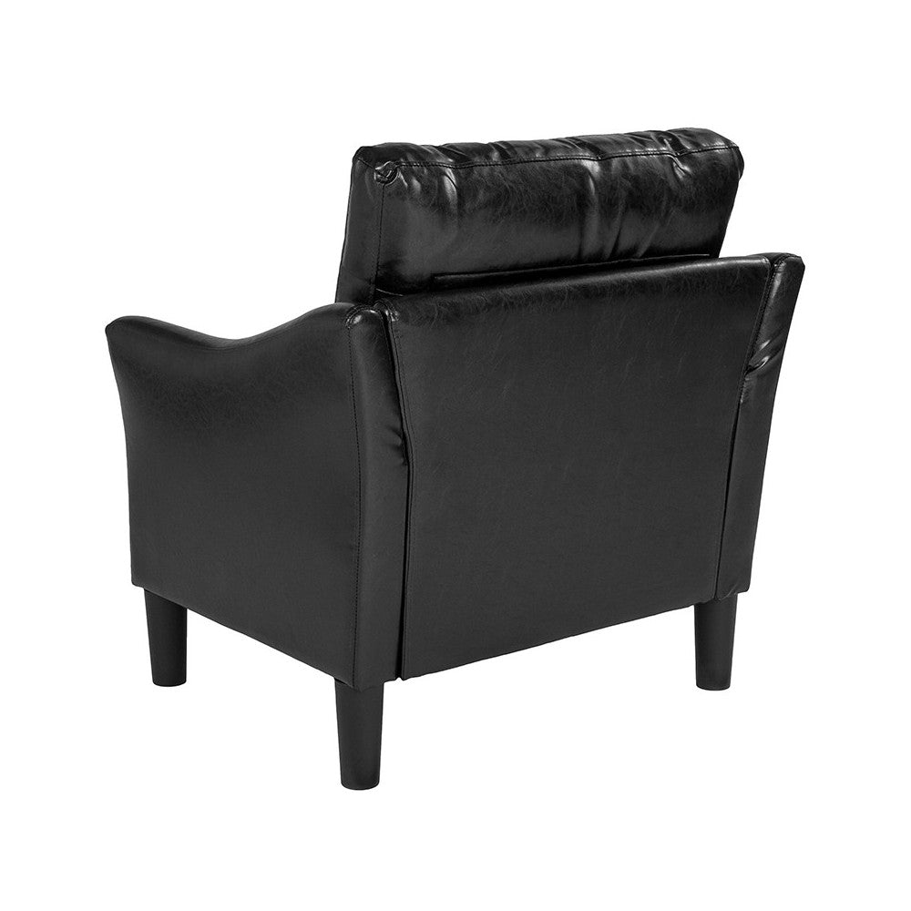 Asti Upholstered Chair in Black LeatherSoft