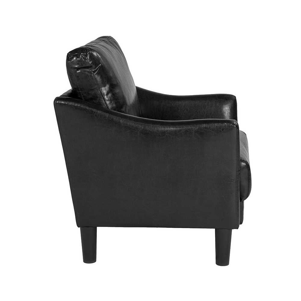 Asti Upholstered Chair in Black LeatherSoft