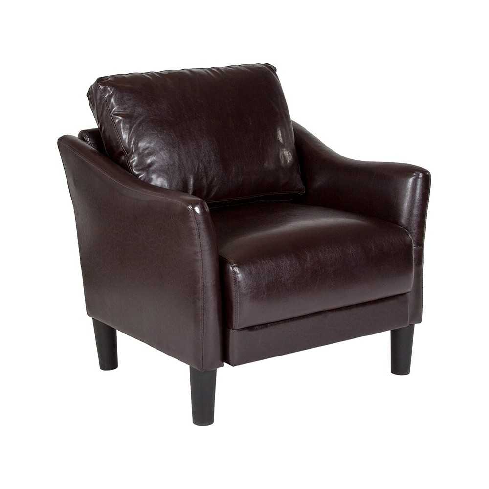 Asti Upholstered Chair in Brown LeatherSoft