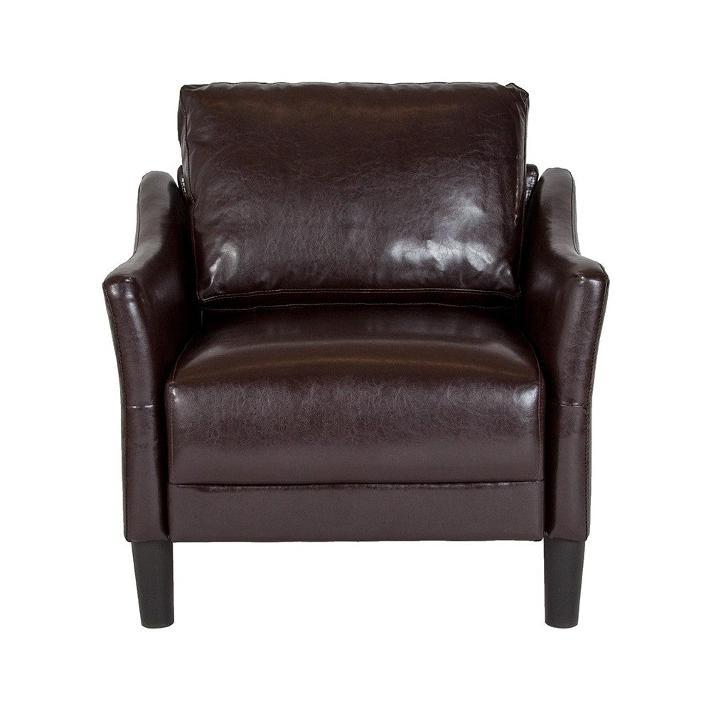 Asti Upholstered Chair in Brown LeatherSoft