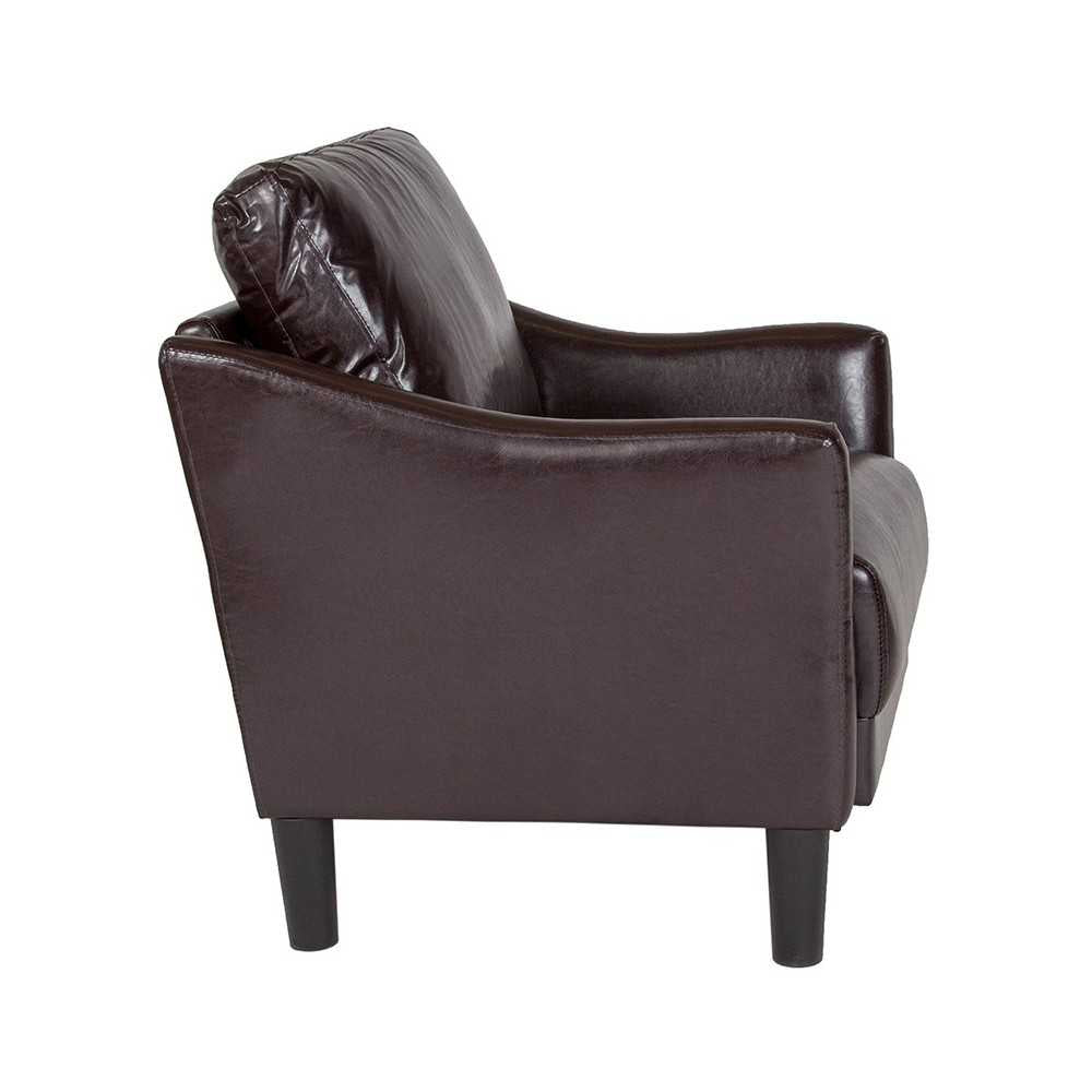Asti Upholstered Chair in Brown LeatherSoft