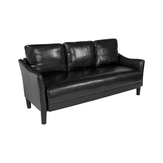 Asti Upholstered Sofa in Black LeatherSoft
