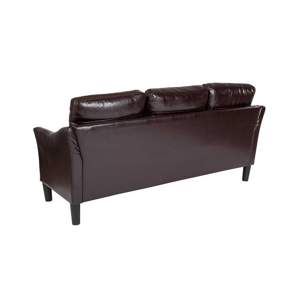 Asti Upholstered Sofa in Brown LeatherSoft