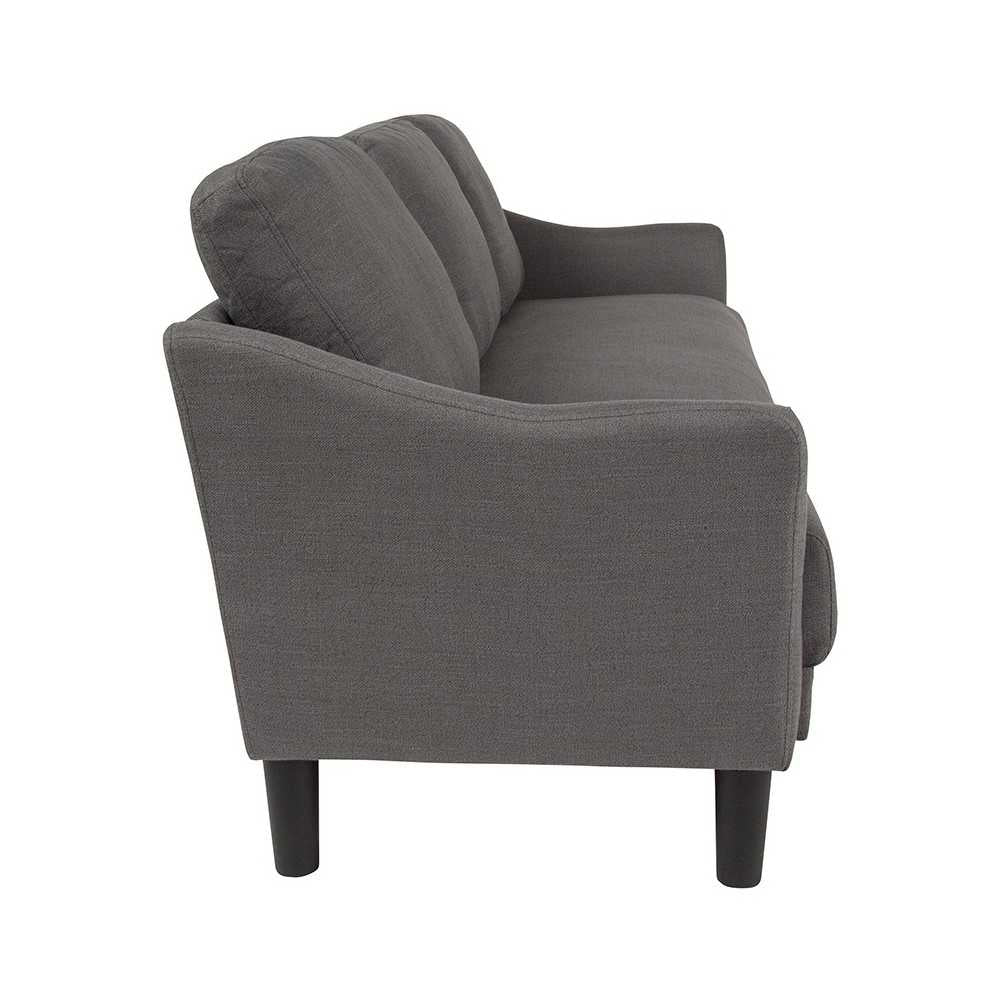 Asti Upholstered Sofa in Dark Gray Fabric