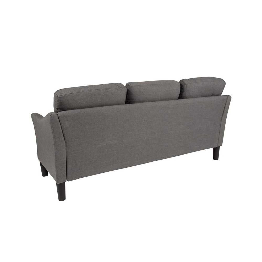 Asti Upholstered Sofa in Dark Gray Fabric