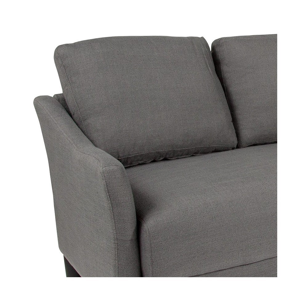 Asti Upholstered Sofa in Dark Gray Fabric