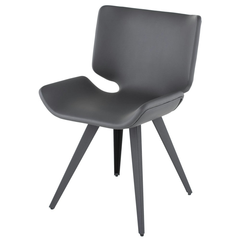 Astra Gray Naugahyde Dining Chair