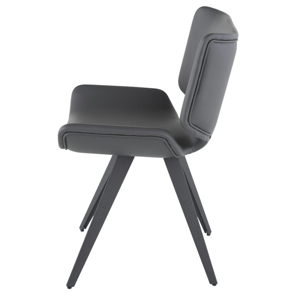 Astra Gray Naugahyde Dining Chair