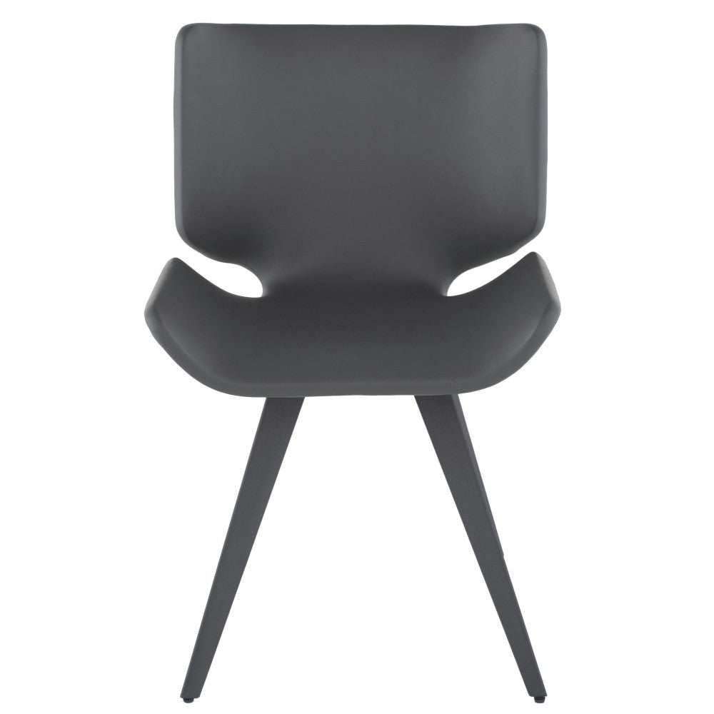 Astra Gray Naugahyde Dining Chair