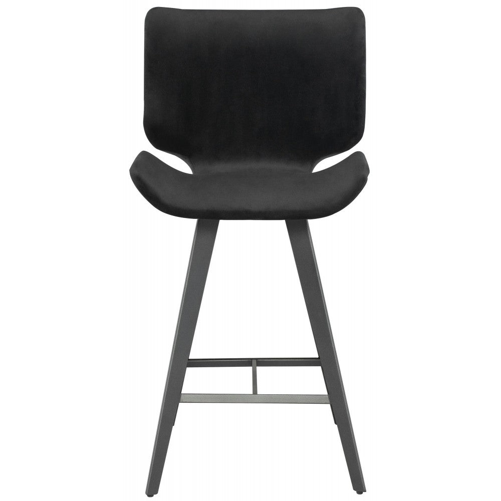 Astra Shadow Gray Fabric Counter Stool