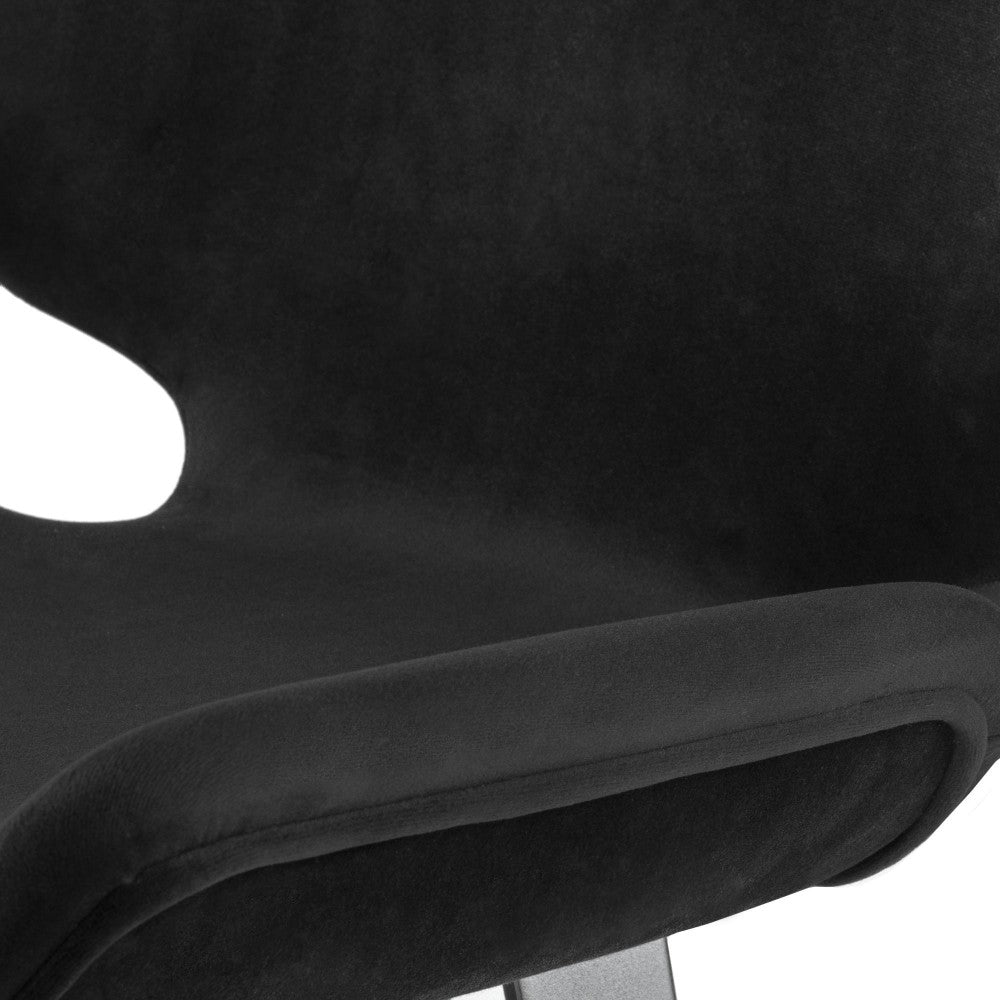 Astra Shadow Gray Fabric Counter Stool