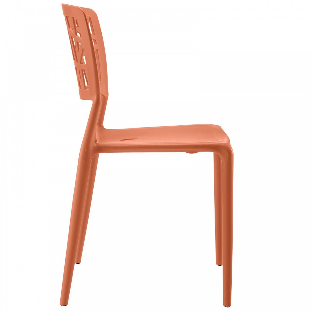 Astro Dining Side Chair, Orange